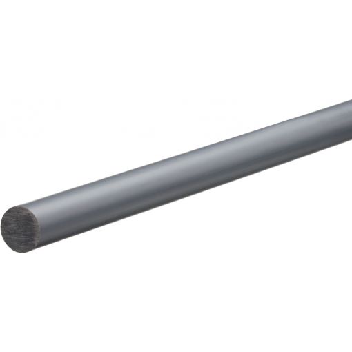 Rundstab PVC hart, grau ähnlich RAL 7011 | Kunststoffrundstäbe