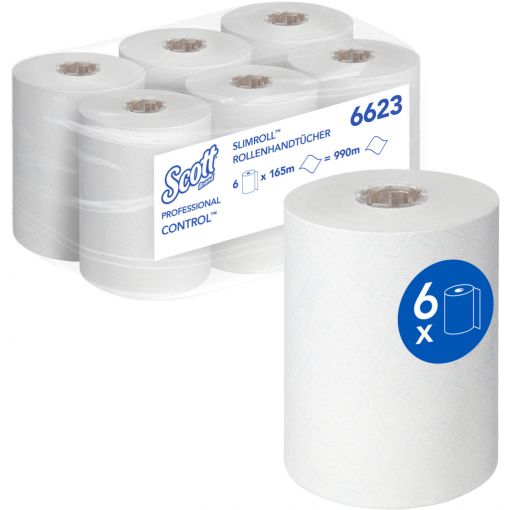 Rollenhandtuch Scott® Control™ Slimroll™, Hülse mit Clip | Papierhandtücher, Toilettenpapier, Spendersysteme