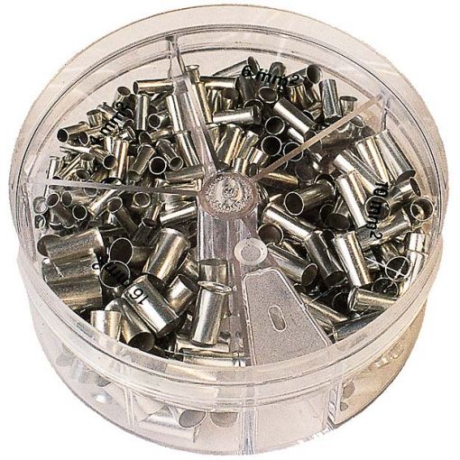 Sortimentsbox Aderendhülsen blank, 0,5–2,5 mm² | Kabelschuhe, Aderendhülsen, Verbinder