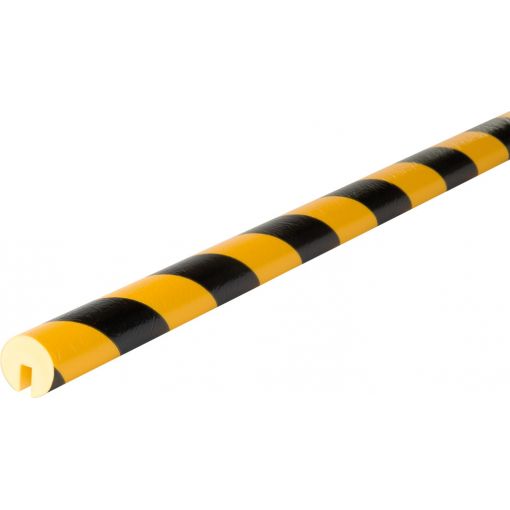 gelb/schwarz Warn- und Schutzprofil Typ B Ø 4cm Länge 500cm 