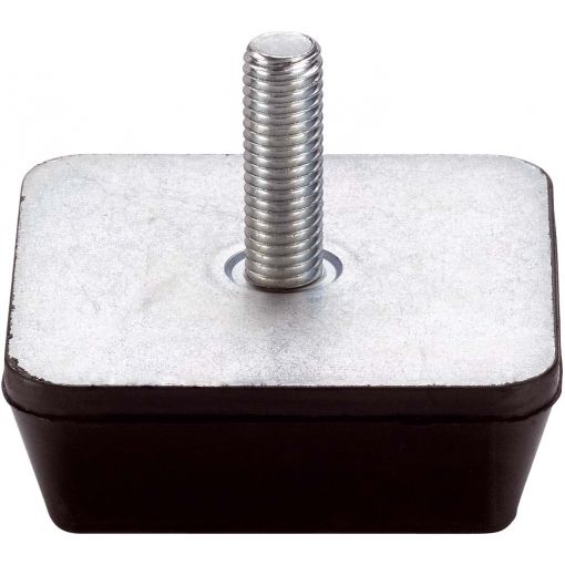 Gummi-Metall-Anschlagpuffer Typ DK, quadratisch, Naturkautschuk | Schwingungselemente