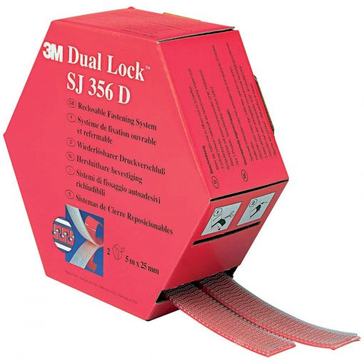 Flexibler Druckverschluss 3M™ Dual Lock™ SJ 356, 40 Köpfe/cm² | wiederlösbare Verbindungen
