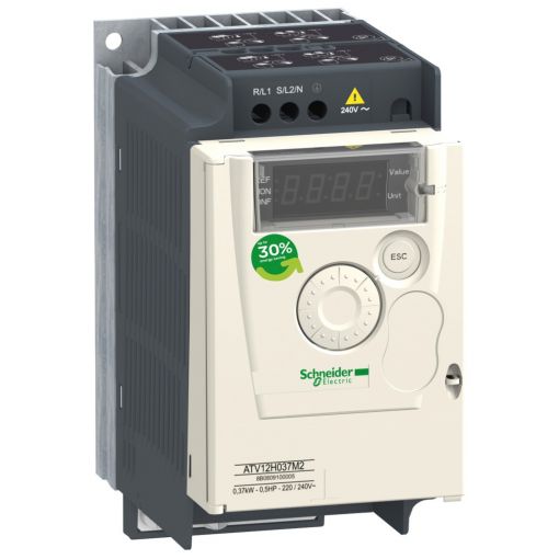 Frequenzumrichter ATV12, einphasig, 200–240 V AC, mit EMV-Filter und Kühlkörper | Frequenzumrichter