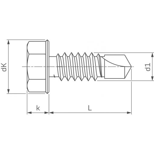 Sechskant-Bohrschrauben DIN 7504 K, Edelstahl A2 | Blechschrauben, Kunststoffschrauben
