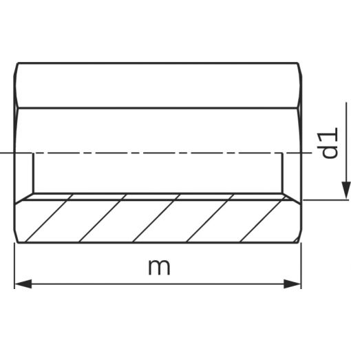Verlängerungsmuttern Sechskant, DIN 6334, Stahl 10, blank/schwarz | Sechskantmuttern