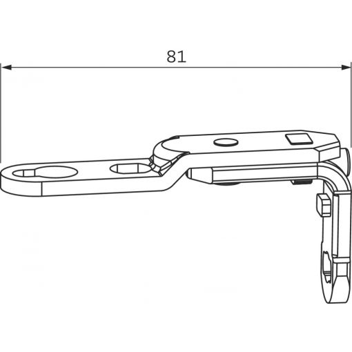 Drehbandarm für Dreh-Kippbandstulpe | Dreh-Kippbeschläge Maco Multi Matic