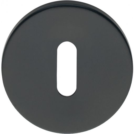 Rundrosette flach RO100, schwarz | Türdrücker, Türknöpfe Bronze, Kupfer, schwarz