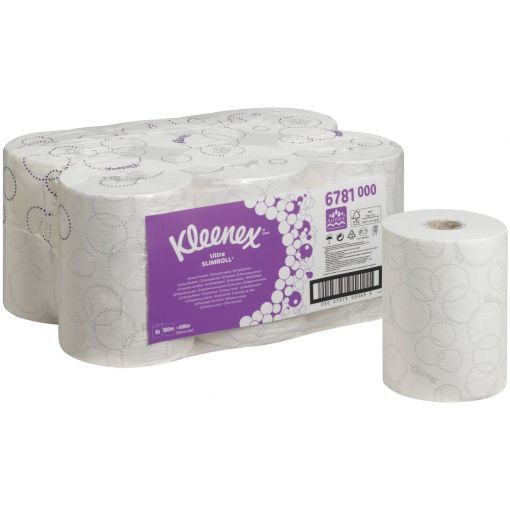 Rollenhandtuch Kleenex® Ultra™ Slimroll™, Hülse mit Clip | Papierhandtücher, Toilettenpapier, Spendersysteme