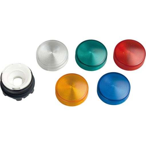 Leuchtmelder ZB5, Kunststoff, 22 mm, rund, Kalotte geriffelt, für LED-Modul | Befehl-Meldegeräte