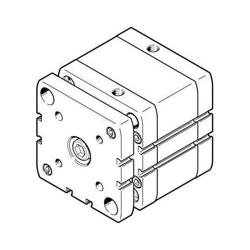 Kompaktzylinder ADNGF, Dämpfung PPS-A, Kolbendurchmesser 80 mm, Festo | Kolbenstangenzylinder