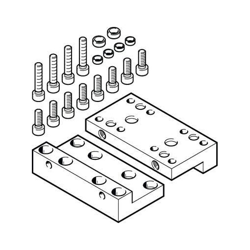 Adapterplattenbausatz EHAM-H1, Festo | Zylinderanbauteile und Zubehör