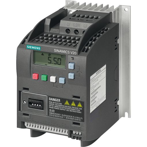 Frequenzumrichter SINAMICS V20, dreiphasig, 380–480 V AC, mit EMV-Filter | Frequenzumrichter