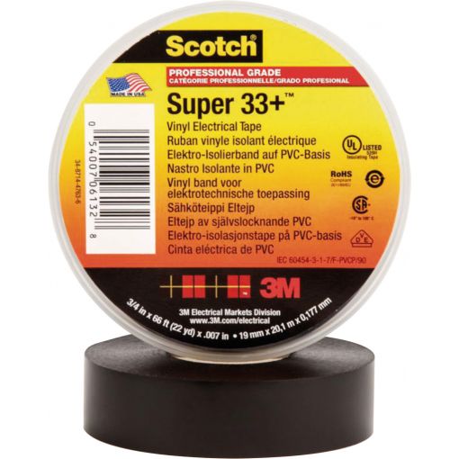 Elektro-Isolierband Scotch® Super 33+ Vinyl | Klebebänder, einseitig