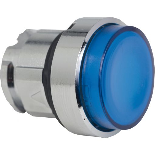 Leuchtdrucktaster ZB4, Metall, 22 mm, rund, vorstehend, Kalotte glatt, für LED-Modul | Befehl-Meldegeräte