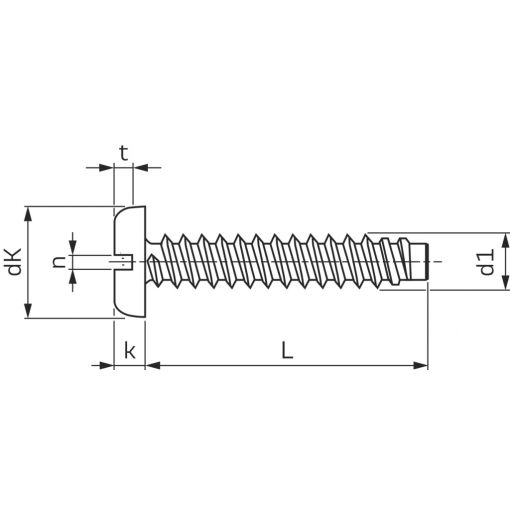 Zylinder-Blechschrauben DIN 7971 F, Stahl, verzinkt | Blechschrauben, Kunststoffschrauben