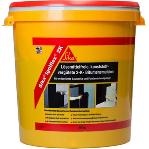 Bitumendickbeschichtung Sika® Igolflex®-2K | Mörtel, Korrosionsschutz, Bitumenbeschichtung