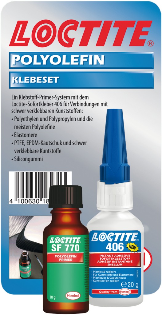 LOCTITE 406/SF 770 polyolefin kit (20g + 10g bottle) - LOCTITE