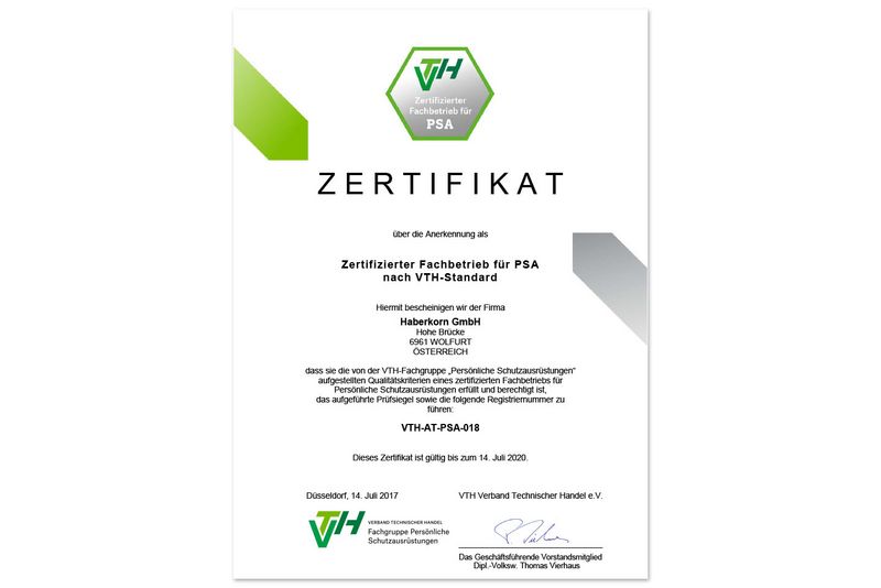VTH-Zertifizierung